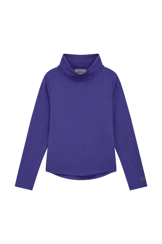 Merino Polo Neck, Mineral Purple - Smalls MerinoTrouser