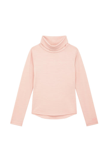 Merino Polo Neck, Pink Peach Blossom - Smalls MerinoPolo Neck