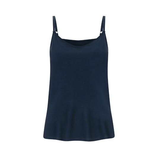 Womens Merino Cami, French Navy - Smalls MerinoAdult Camisole
