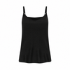 Womens Merino Cami, Black Midnight