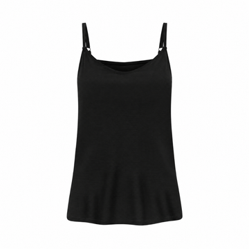 Womens Merino Cami, Black Midnight