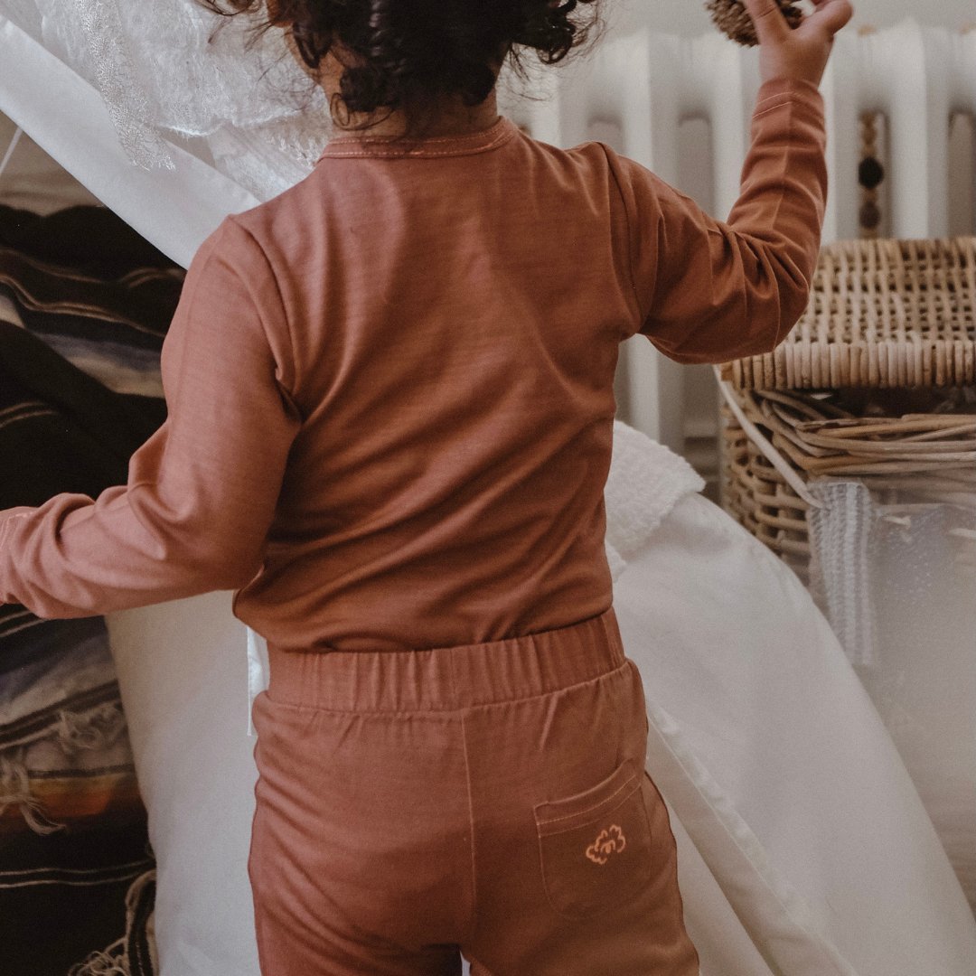 Aroha Baby 24 - 7 Trouser Rose Fudge - Smalls MerinoTrouser