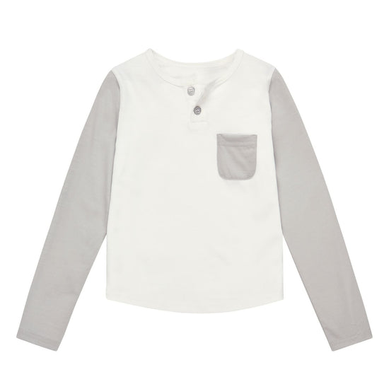 Baseball Tee, Rachel Riley for Smalls, Moon Grey - Smalls MerinoLong Sleeve