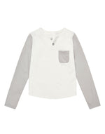 Baseball Tee, Rachel Riley for Smalls, Moon Grey - Smalls MerinoLong Sleeve