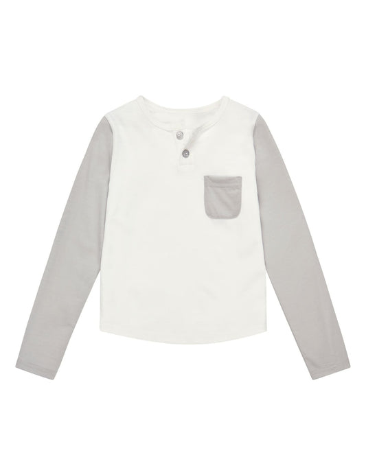 Baseball Tee, Rachel Riley for Smalls, Moon Grey - Smalls MerinoLong Sleeve