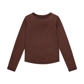 Merino Long Sleeve, Chocolate Brown - Smalls MerinoLong Sleeve Top