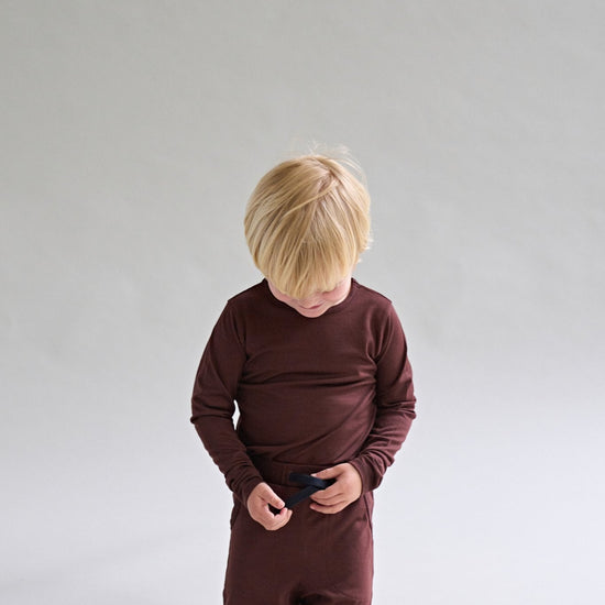 Merino Long Sleeve, Chocolate Brown - Smalls MerinoLong Sleeve Top