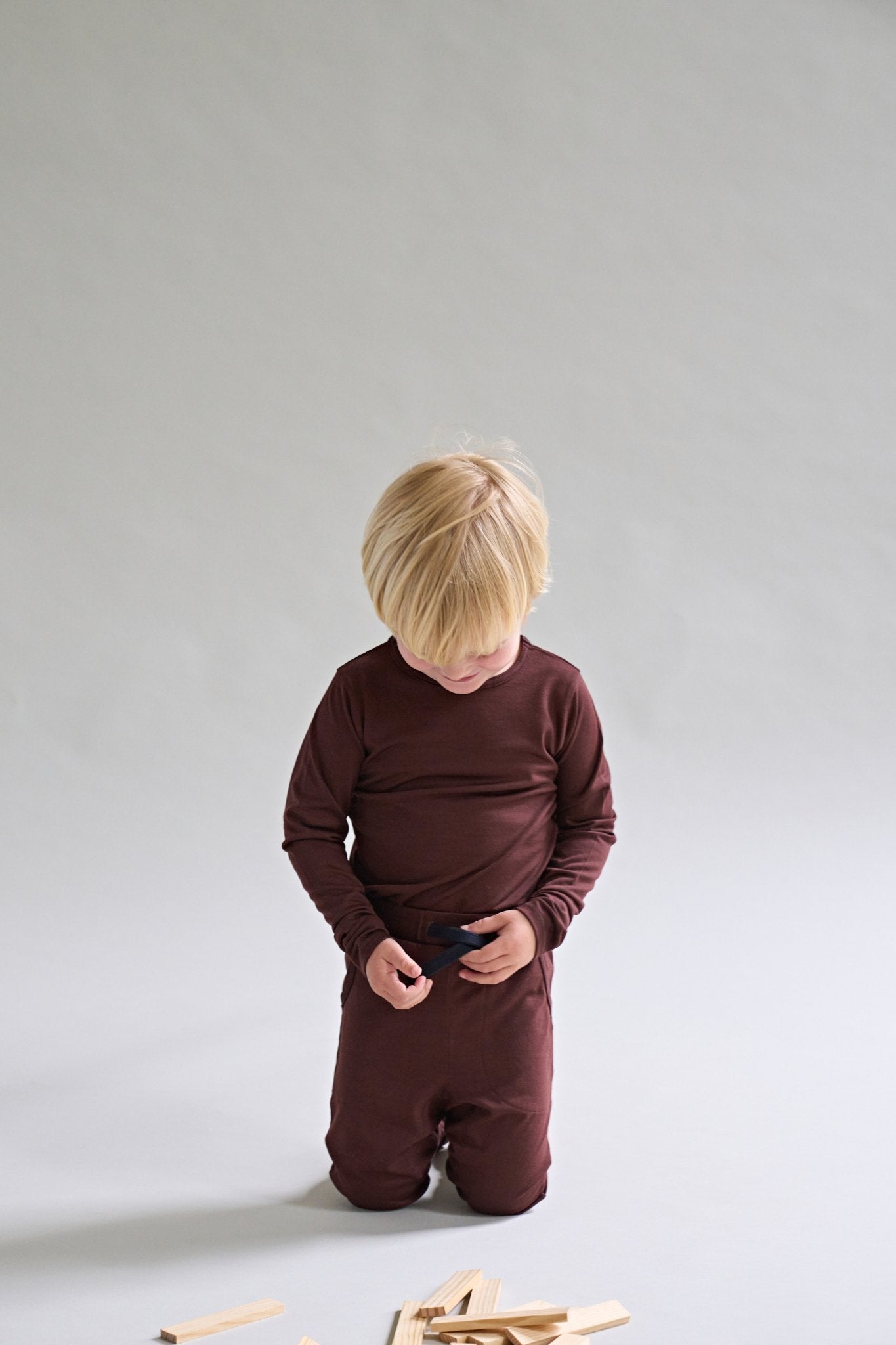 Merino Long Sleeve, Chocolate Brown - Smalls MerinoLong Sleeve Top