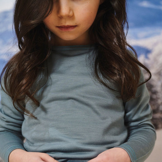 Merino Long Sleeve, Denim Blue - Smalls MerinoLong Sleeve