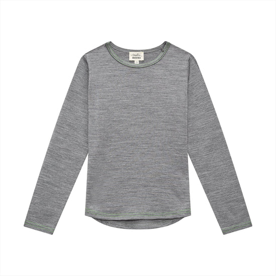 Merino Long Sleeve, Grey Marle - Smalls MerinoLong Sleeve Top