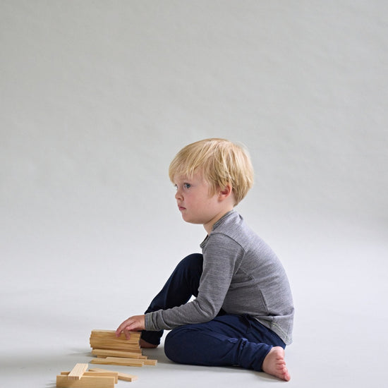 Merino Long Sleeve, Grey Marle - Smalls MerinoLong Sleeve Top