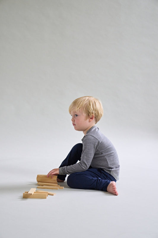 Merino Long Sleeve, Grey Marle - Smalls MerinoLong Sleeve Top