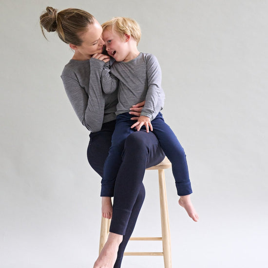 Merino Long Sleeve, Grey Marle - Smalls MerinoLong Sleeve Top