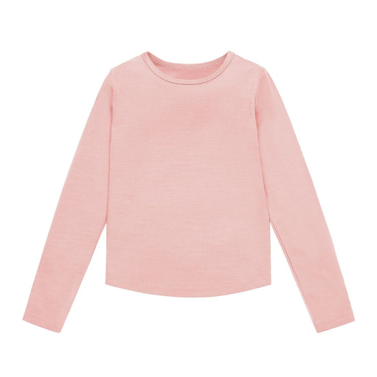 Merino Long Sleeve, Pink Peach Blossom - Smalls MerinoLong Sleeve Top