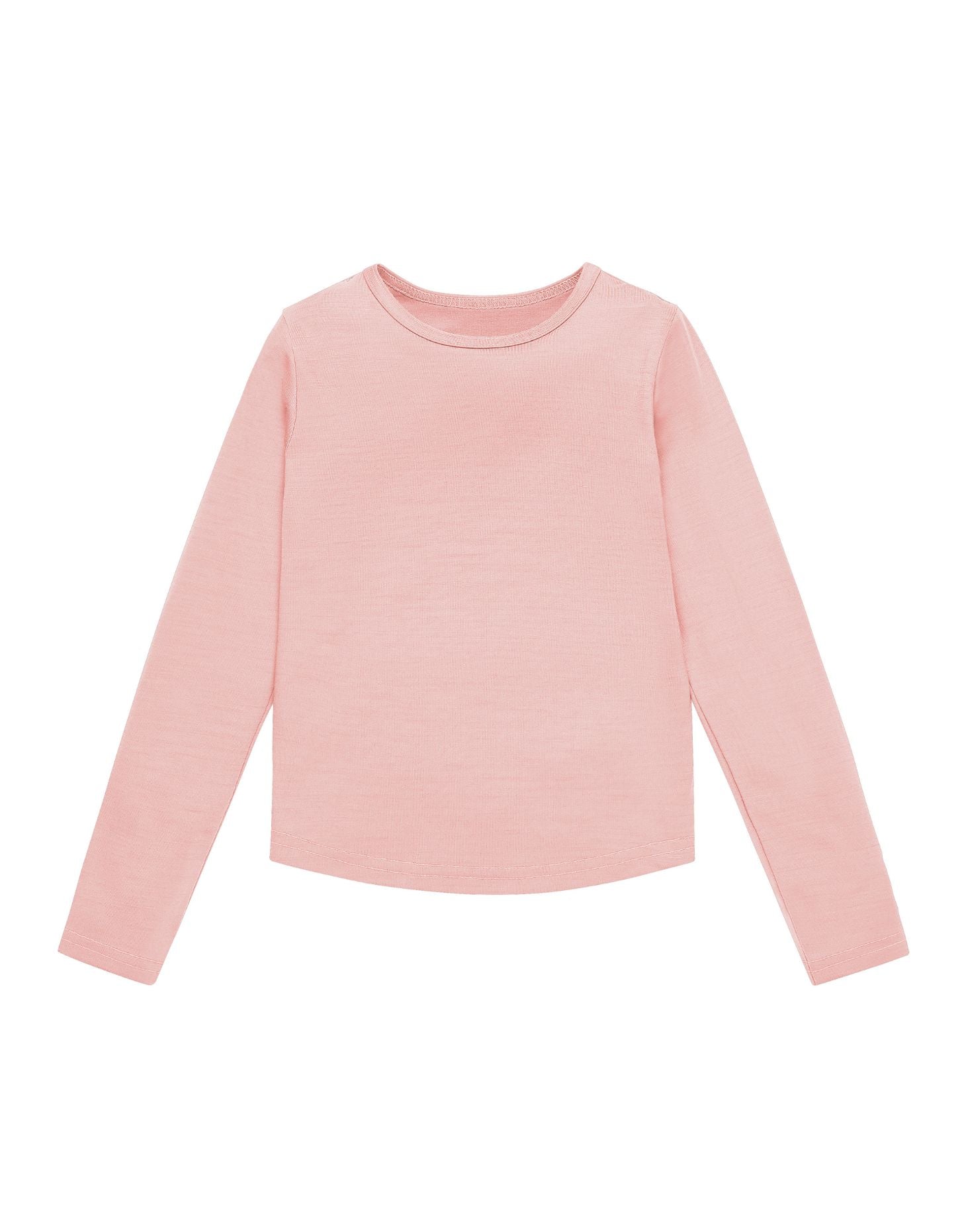 Merino Long Sleeve, Pink Peach Blossom - Smalls MerinoLong Sleeve Top