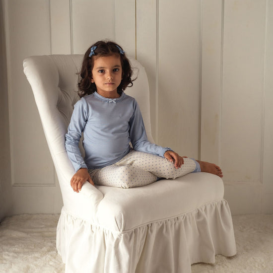 Merino Long Sleeve, Rachel Riley for Smalls, Dusty Blue - Smalls MerinoLong Sleeve