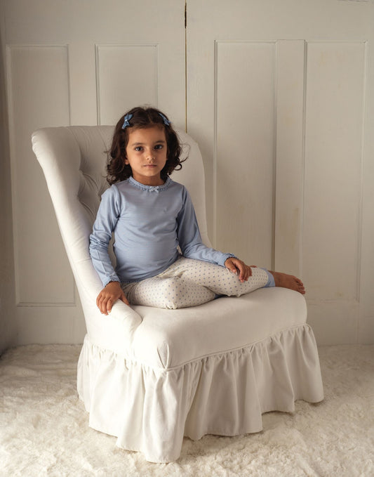 Merino Long Sleeve, Rachel Riley for Smalls, Dusty Blue - Smalls MerinoLong Sleeve