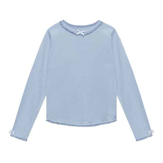 Merino Long Sleeve, Rachel Riley for Smalls, Dusty Blue - Smalls MerinoLong Sleeve