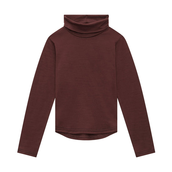 Merino Polo Neck, Chocolate Brown - Smalls MerinoPolo Neck