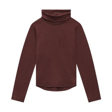 Merino Polo Neck, Chocolate Brown - Smalls MerinoPolo Neck