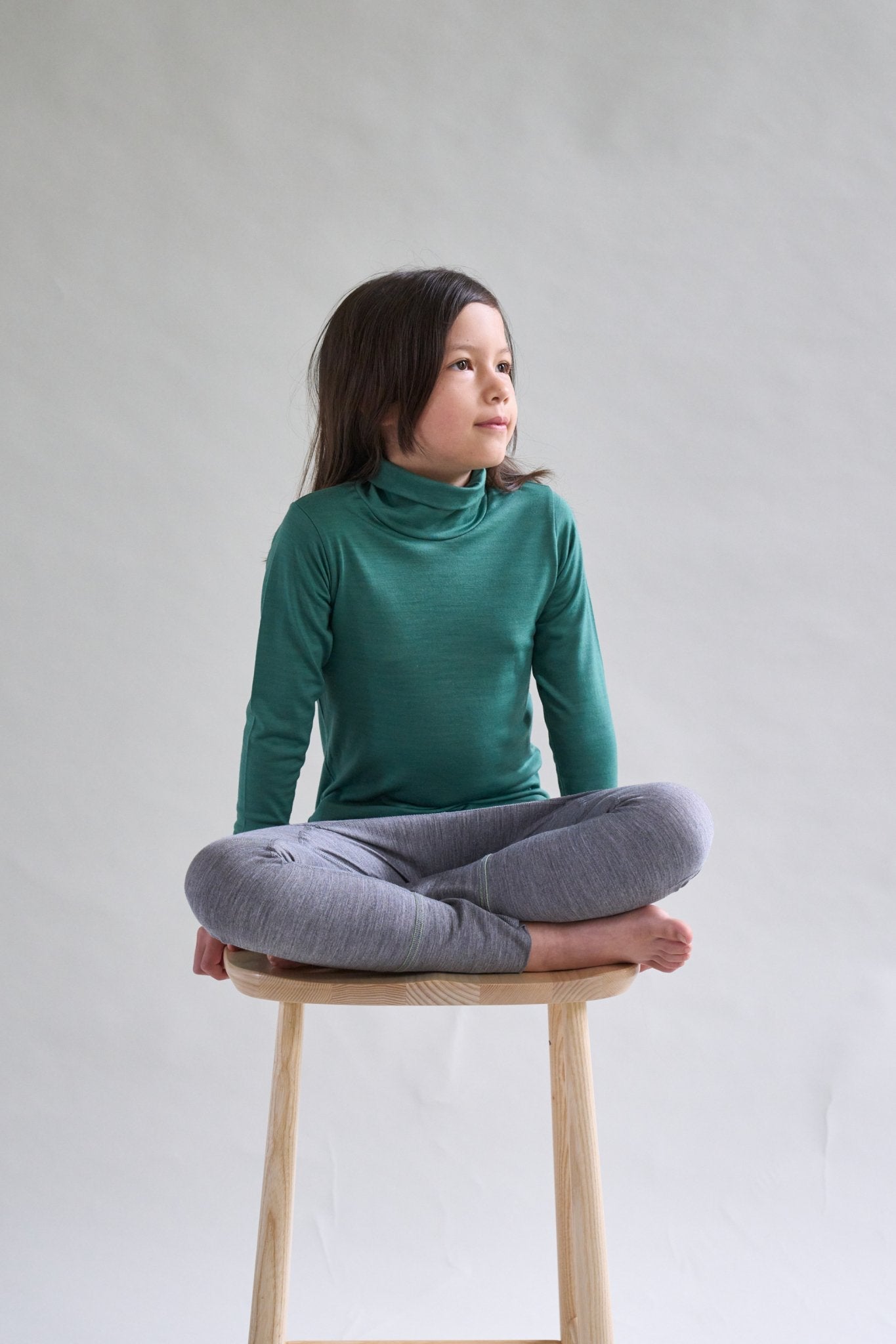 Merino Polo Neck, Emerald Green - Smalls MerinoPolo Neck