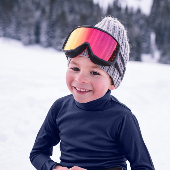 Merino Polo Neck, French Navy - Smalls MerinoPolo Neck