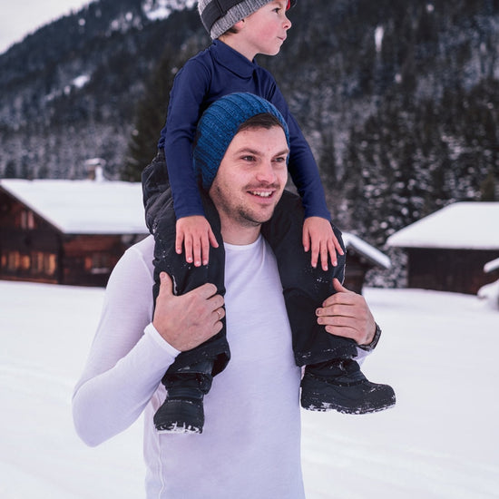 Merino Polo Neck, French Navy - Smalls MerinoPolo Neck