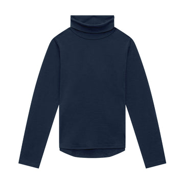 Merino Polo Neck, French Navy - Smalls MerinoPolo Neck