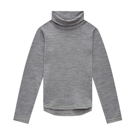 Merino Polo Neck, Grey Marle - Smalls MerinoPolo Neck