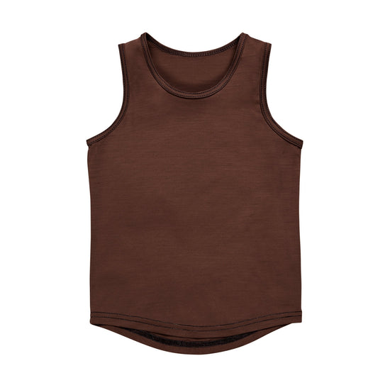 Merino Tank, Chocolate Brown - Smalls MerinoVest Top