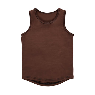 Merino Tank, Chocolate Brown - Smalls MerinoVest Top
