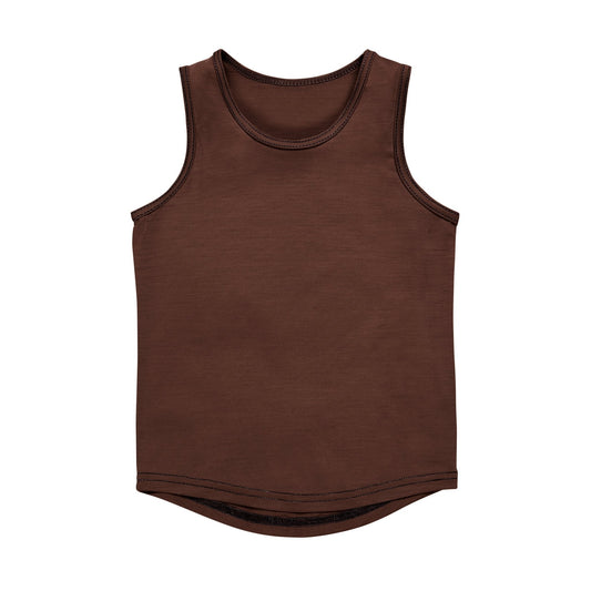Merino Tank, Chocolate Brown - Smalls MerinoVest Top