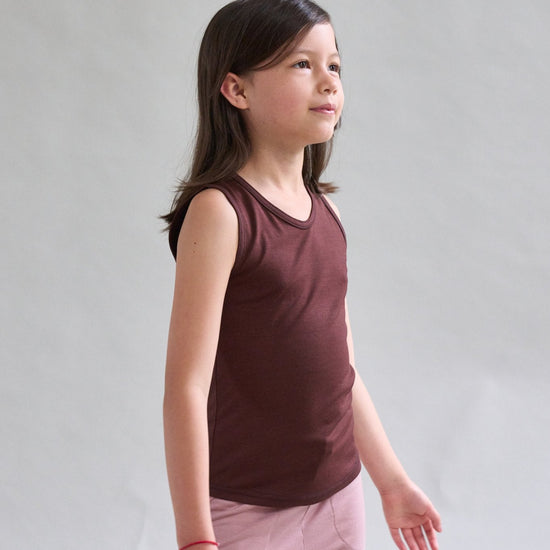 Merino Tank, Chocolate Brown - Smalls MerinoVest Top