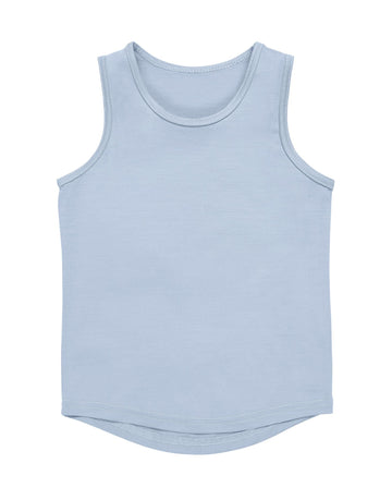 Merino Tank, Dusty Blue - SmallsVest Top