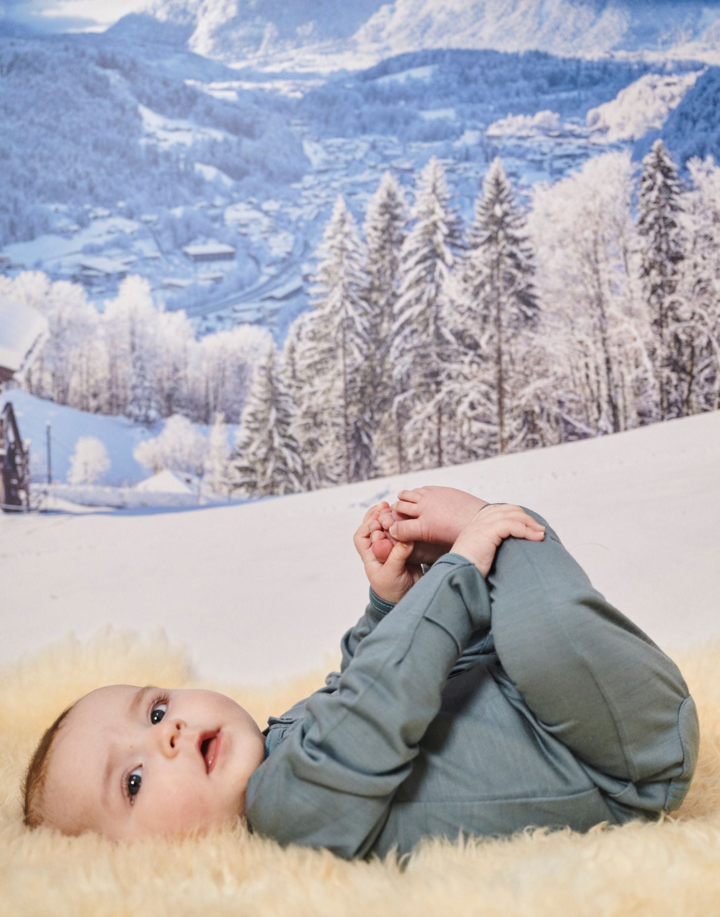 Onesie, Denim Blue - Smalls MerinoOnesie