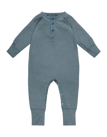 Onesie, Denim Blue - Smalls MerinoOnesie