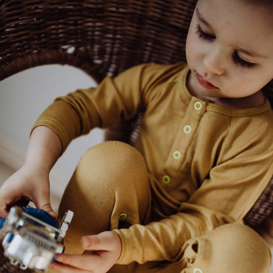 Onesie, Mustard - Smalls MerinoOnesie