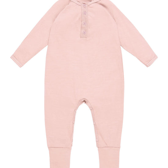 Onesie, Pink Peach Blossom - Smalls MerinoOnesie