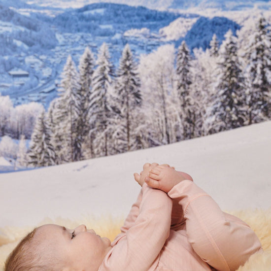 Onesie, Pink Peach Blossom - Smalls MerinoOnesie