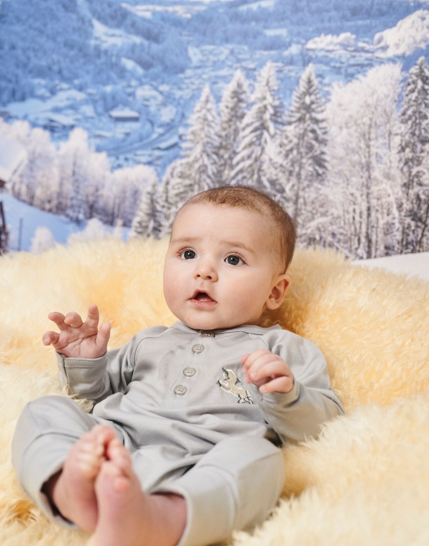 Onesie Vintage Lamb , Rachel Riley for Smalls, Ivory - Smalls MerinoOnesie