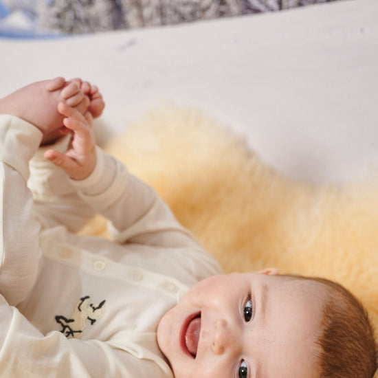 Onesie Vintage Lamb , Rachel Riley for Smalls, Ivory - Smalls MerinoOnesie