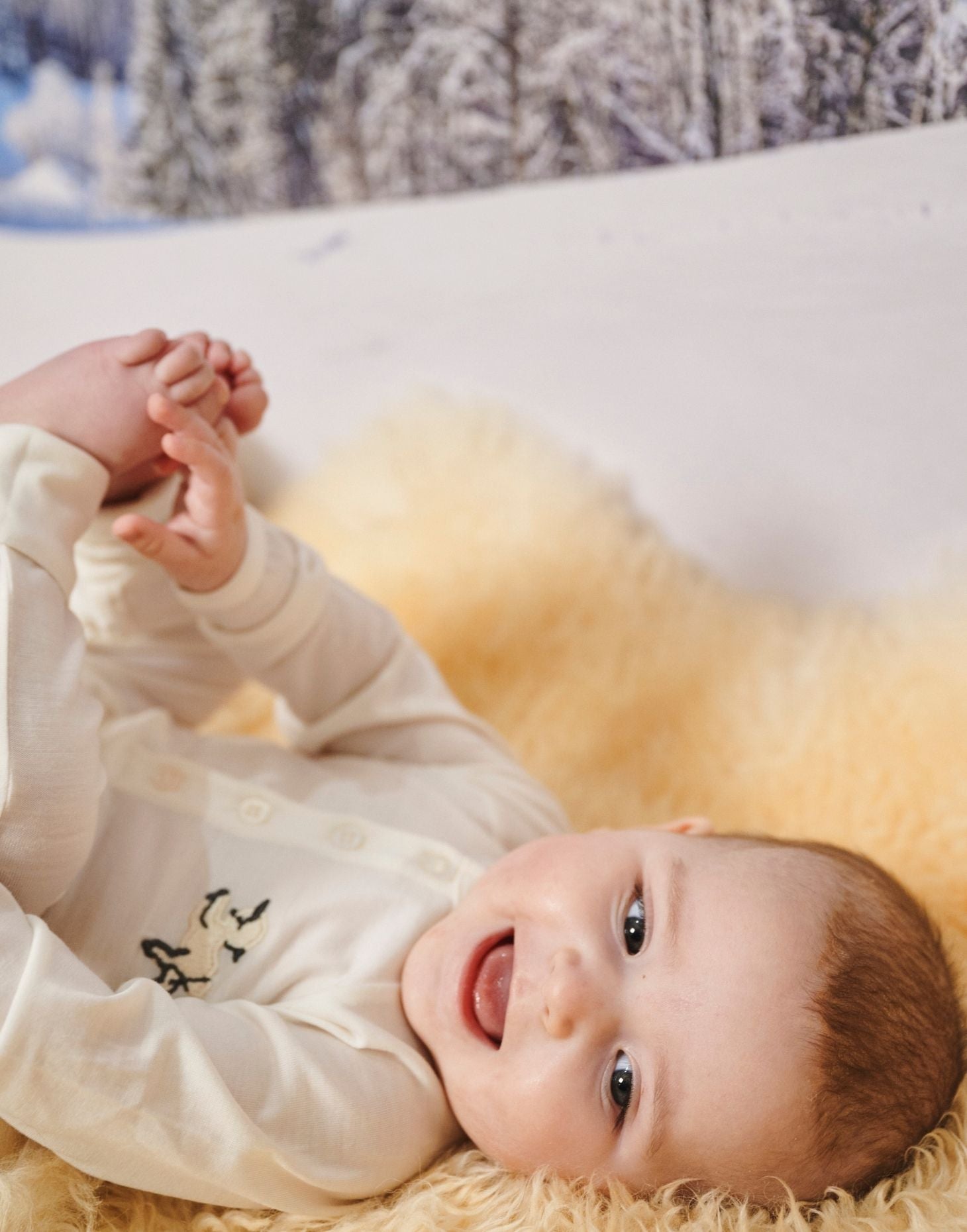 Onesie Vintage Lamb , Rachel Riley for Smalls, Ivory - Smalls MerinoOnesie