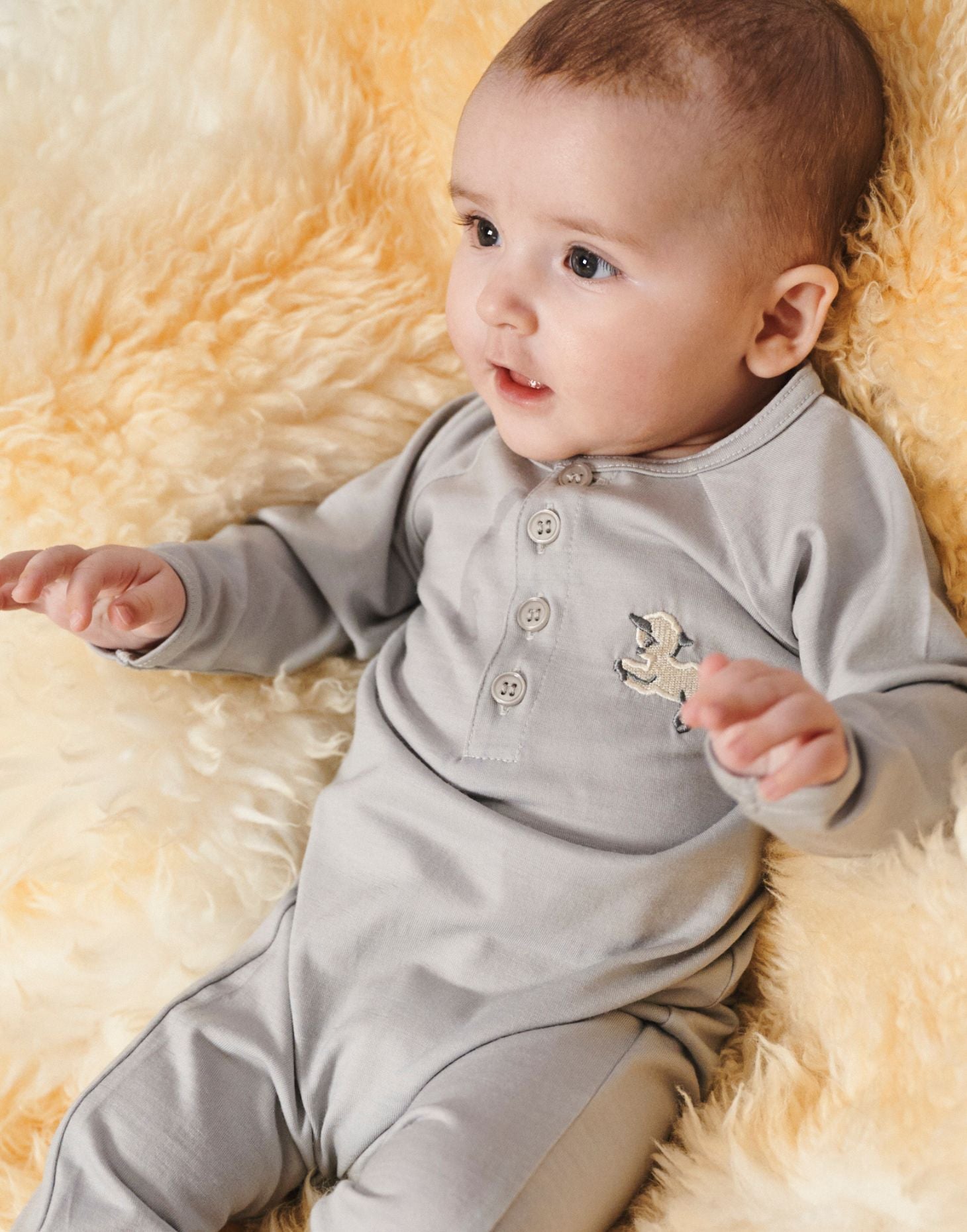 Grey onesie baby boy best sale