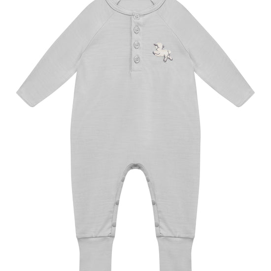 Onesie Vintage Lamb, Rachel Riley for Smalls, Moon Grey - Smalls MerinoOnesie