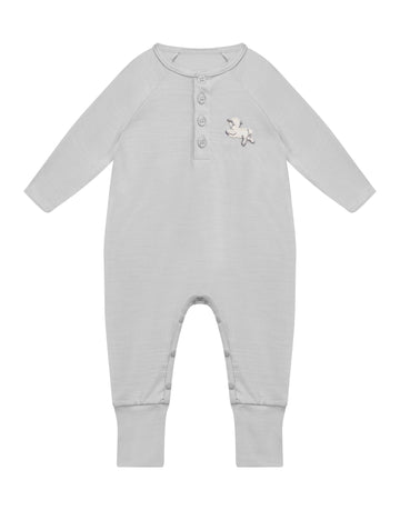 Onesie Vintage Lamb, Rachel Riley for Smalls, Moon Grey - Smalls MerinoOnesie
