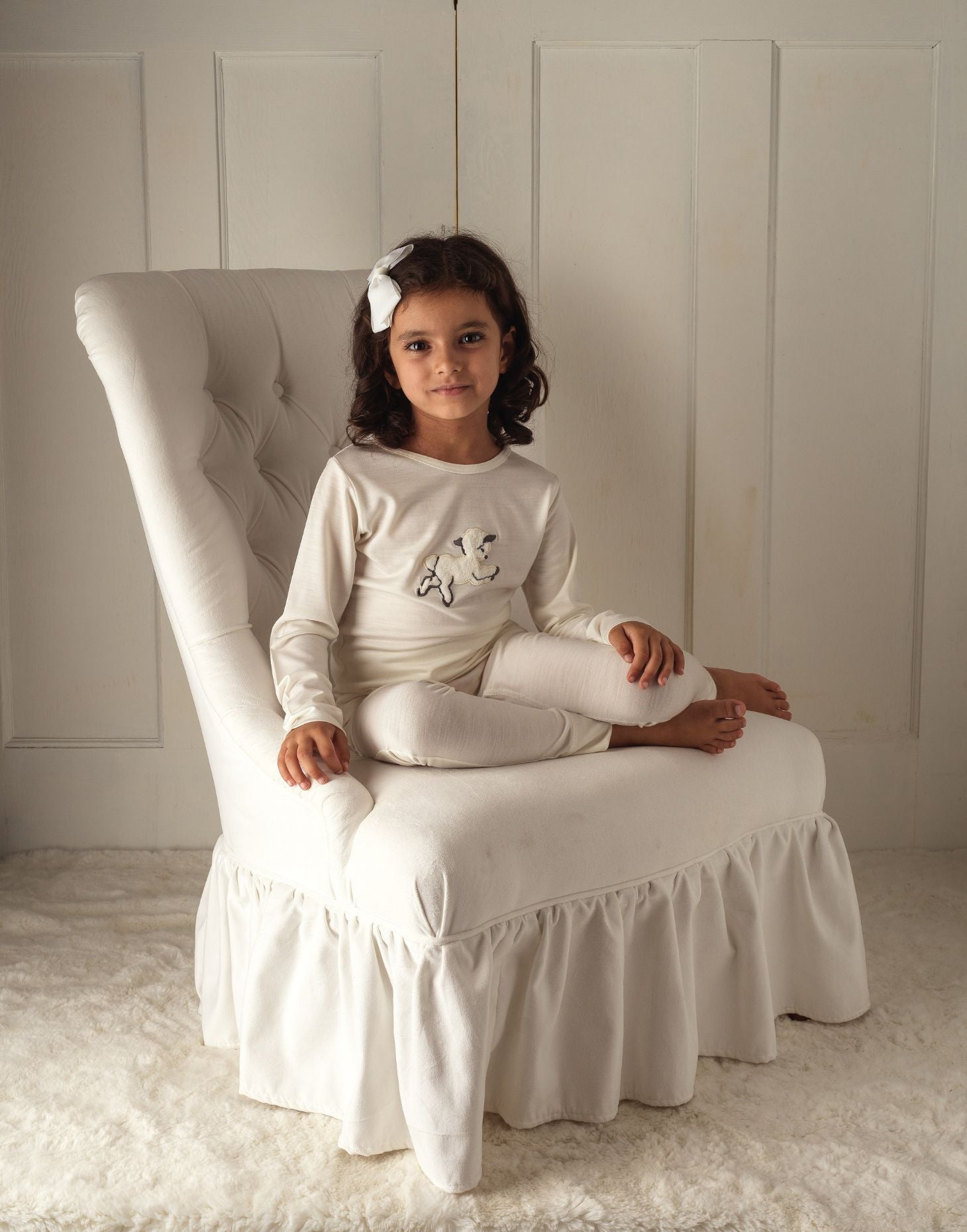 Vintage Lamb Base Set, Rachel Riley for Smalls, Ivory - SmallsBaselayer Set