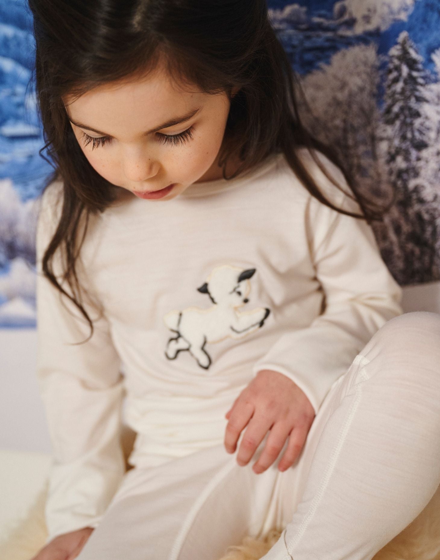 Vintage Lamb Base Set, Rachel Riley for Smalls, Ivory - Smalls MerinoBaselayer Set