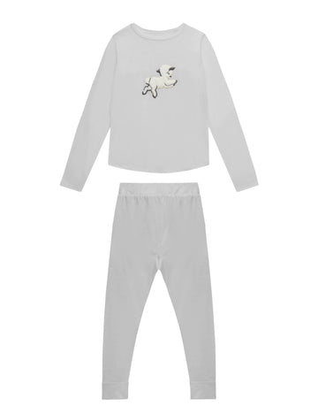 Vintage Lamb Base Set, Rachel Riley for Smalls, Moon Grey - Smalls MerinoBaselayer Set