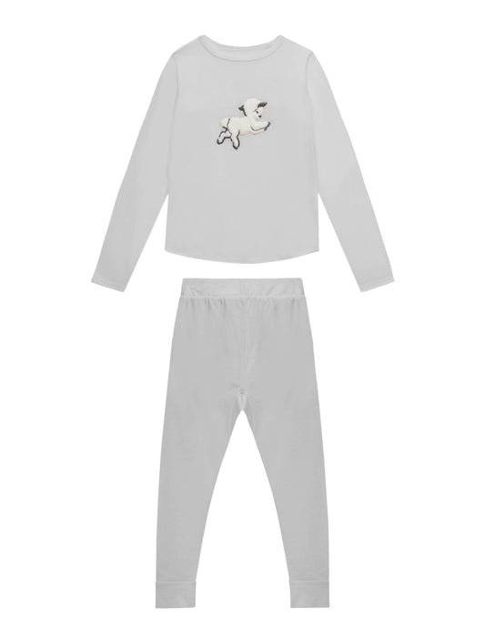 Vintage Lamb Base Set, Rachel Riley for Smalls, Moon Grey - Smalls MerinoBaselayer Set