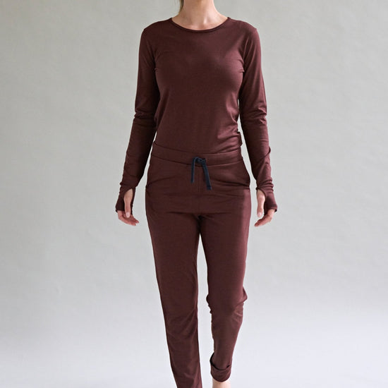 Womens Merino 24 Hour Trouser 190g Lightweight, Chocolate Brown - Smalls MerinoTrouser